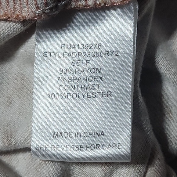 Daniel Rainn Orange Snakeskin Large Petite Blouse - Picture 5 of 10